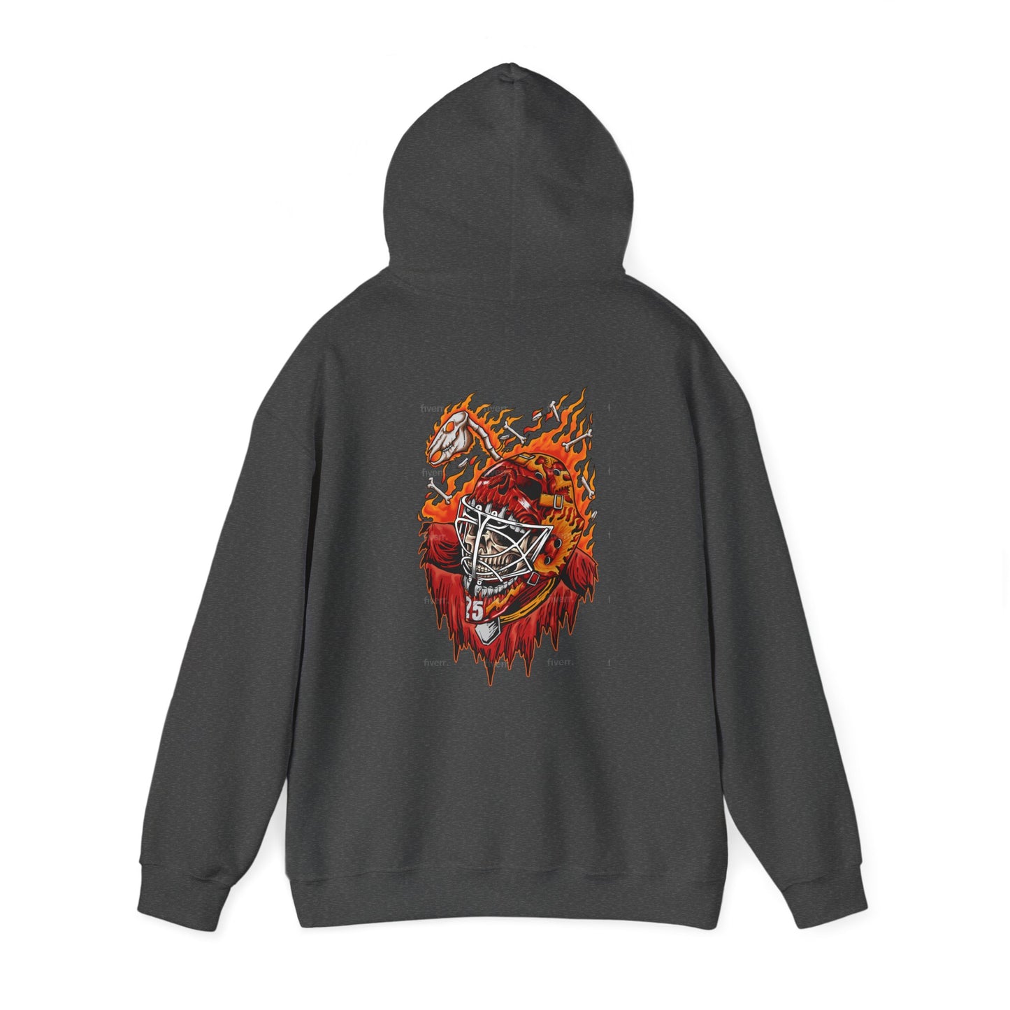 Hockey Hoodie - Markstrom Skull Flames