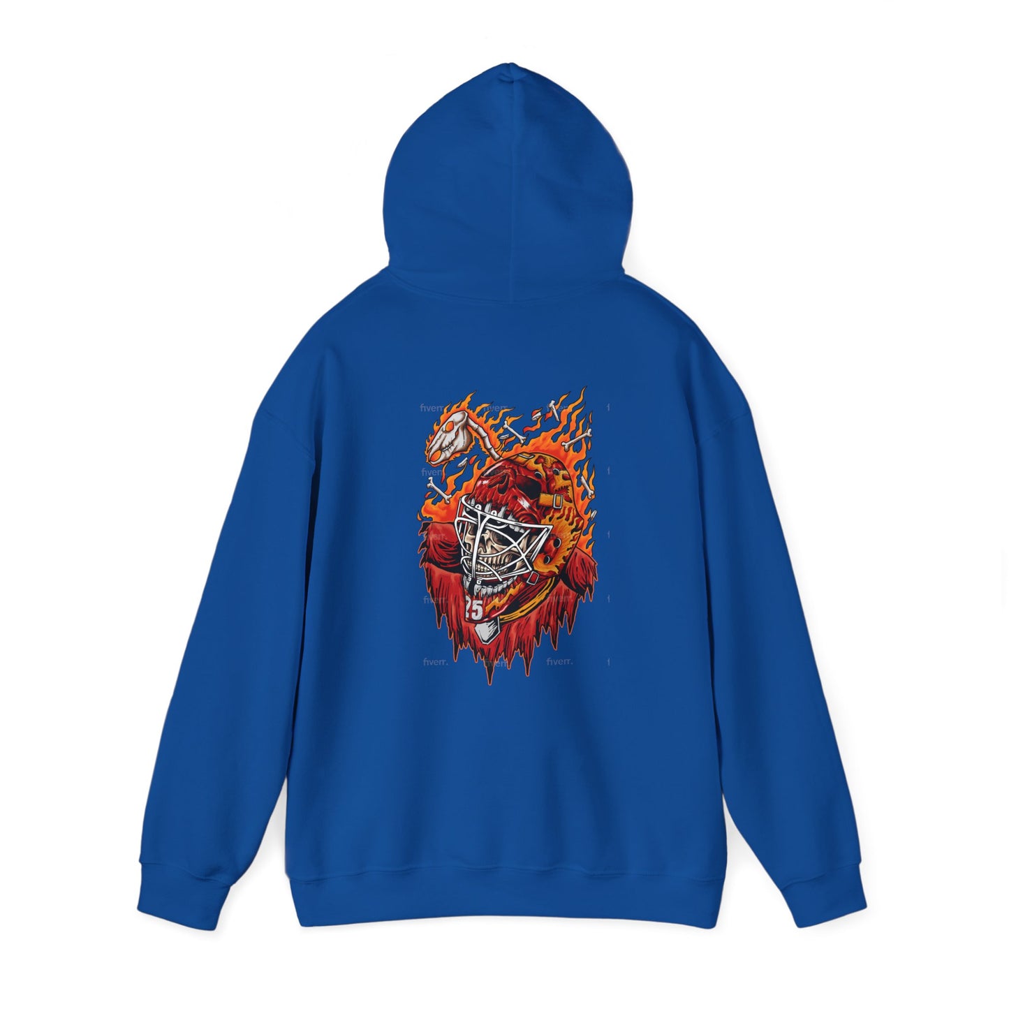Hockey Hoodie - Markstrom Skull Flames