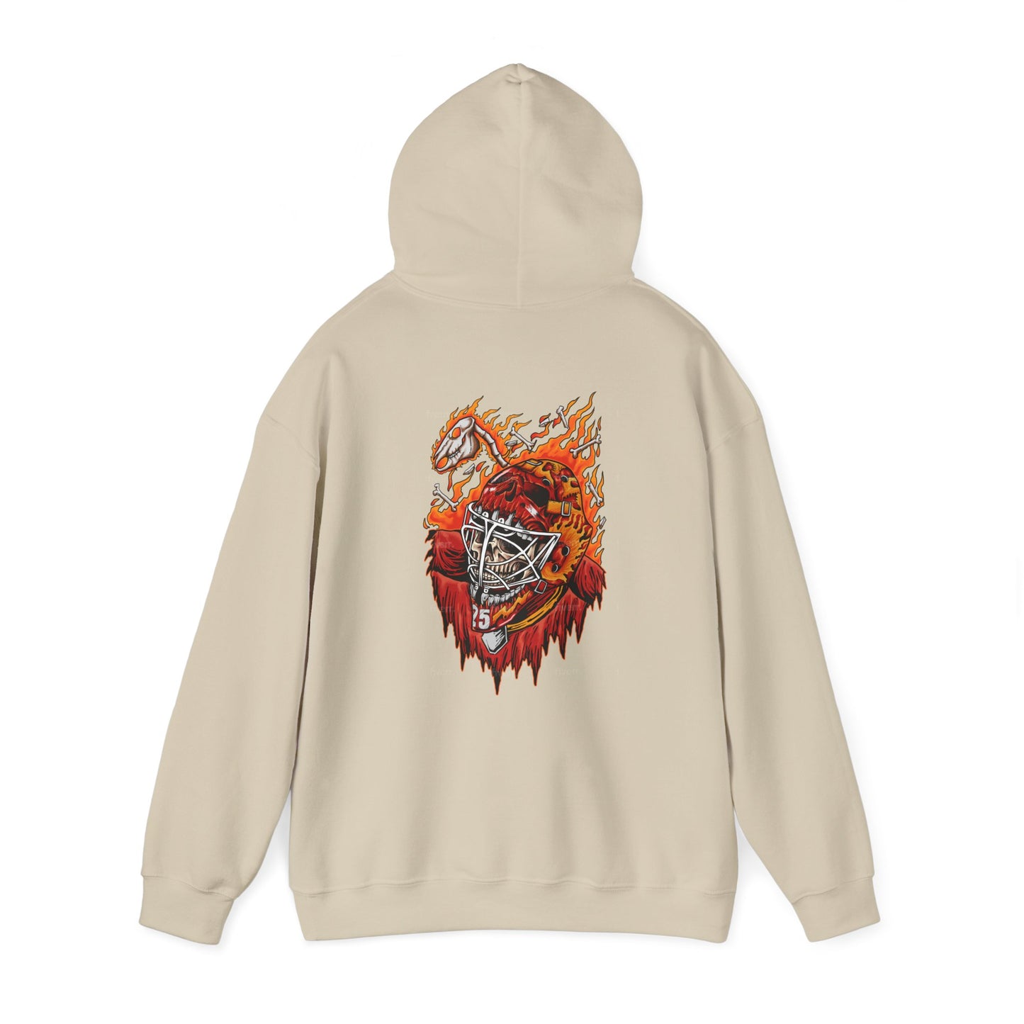 Hockey Hoodie - Markstrom Skull Flames